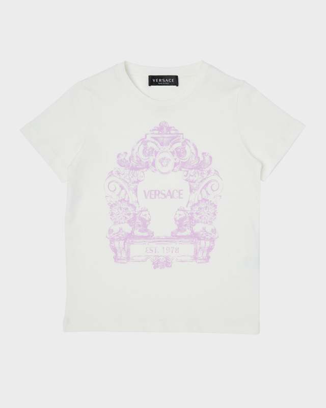 Girl's Stemma Logo-Print Jersey T-Shirt, Size 4-6